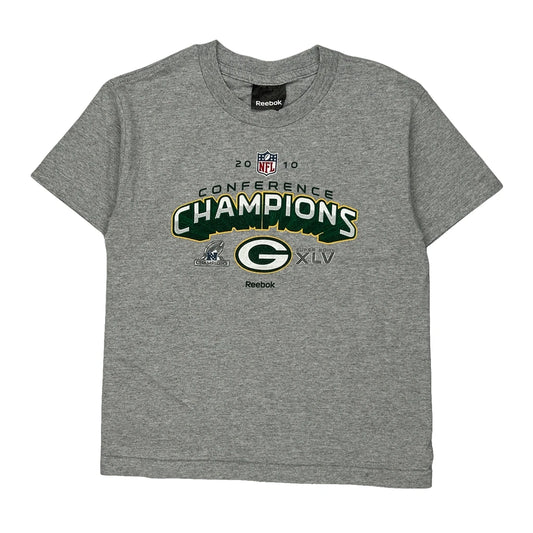 Green Bay Packers, Age 5-6 Reebok Nfl T-Shirt - Small Grey Cotton
