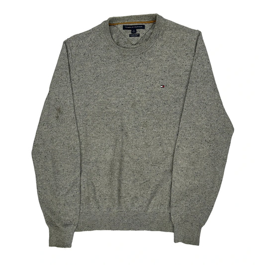 Tommy Hilfiger Jumper - Large Grey Cotton Blend