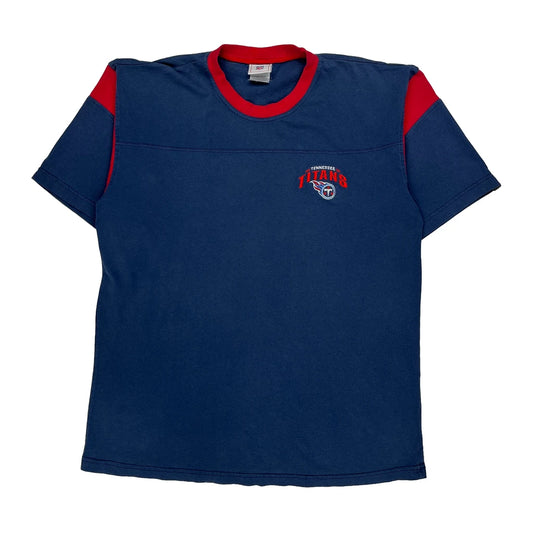 Tennessee Titans Nfl Football T-Shirt - Large Blue Cotton