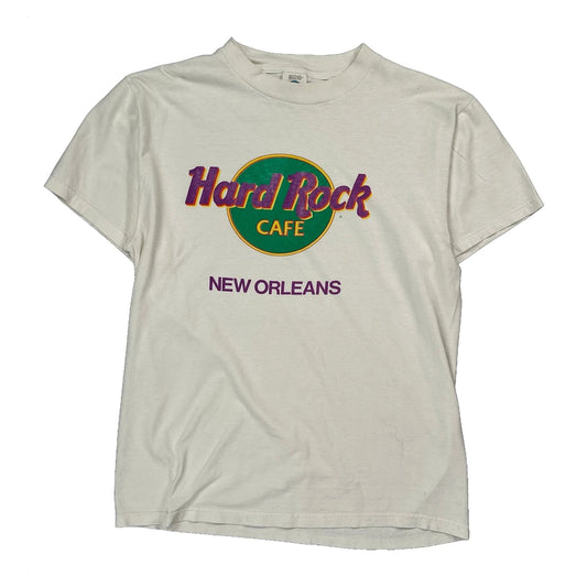 Hard Rock Cafe Graphic T-Shirt - Medium White Cotton