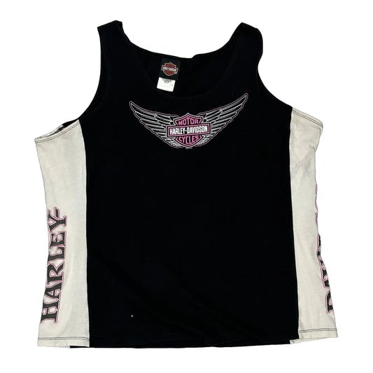 Made In USA Harley Davidson Vest - 2XL Black Cotton