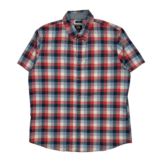 Lee Checked Short Sleeve Shirt - XL Multicoloured Cotton