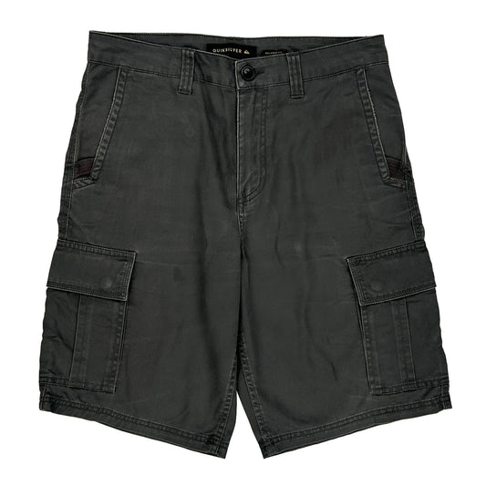 Quiksilver Cargo Shorts - 32W 11L Grey Cotton