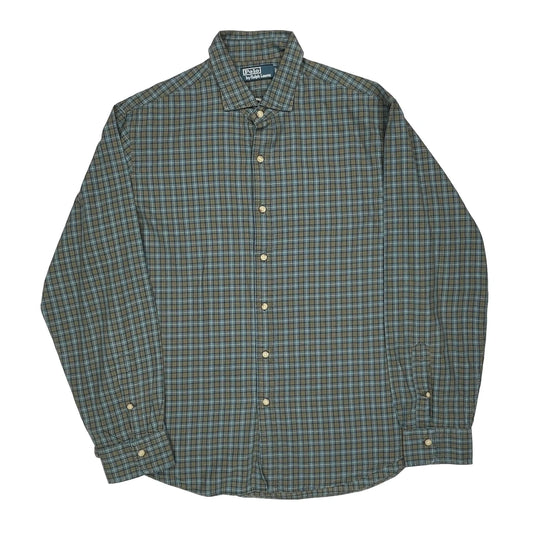 Polo By Ralph Lauren Checked Shirt - XL Blue Cotton