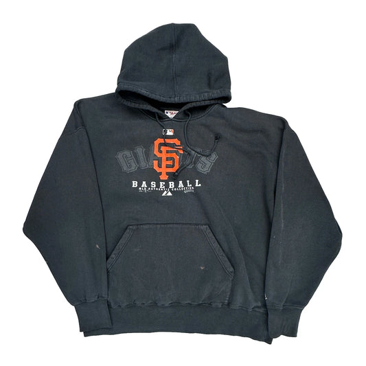 San Francisco Giants Majestic Mlb Hoodie - 4XL Black Cotton Blend