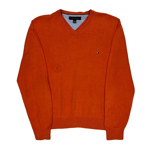 Tommy Hilfiger Jumper - Large Orange Cotton