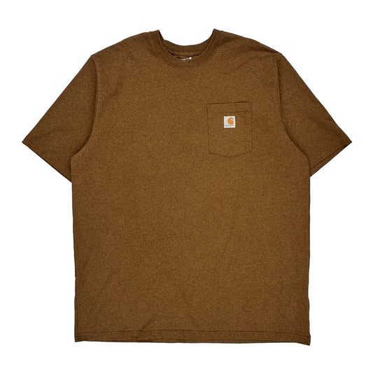 Carhartt Tall T-Shirt - 2XL Brown Cotton