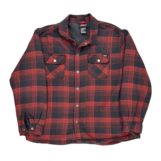 Workwear Dickies Checked Overshirt - 2XL Black Polyester