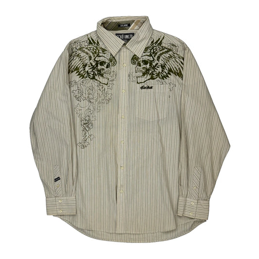 Raw & Uncut Ecko Unltd Graphic Shirt - 2XL Beige Cotton