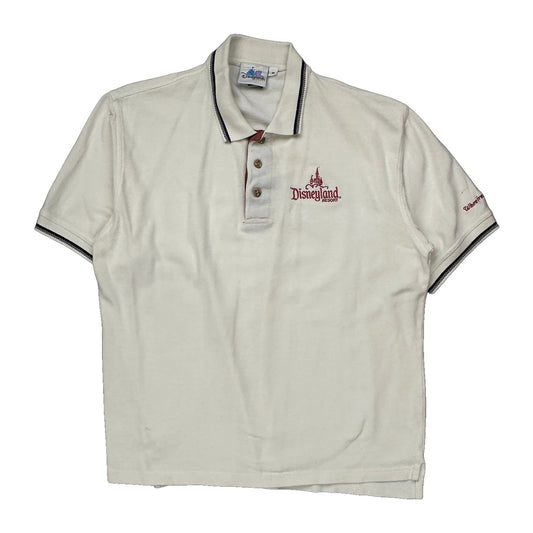 Disney Polo Shirt - Medium White Cotton