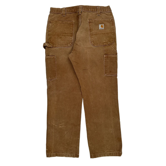 Carhartt Double Knee Carpenter Trousers - 34W 29L Brown Cotton