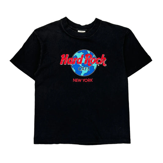 New York Hard Rock Cafe Graphic T-Shirt - Large Black Cotton