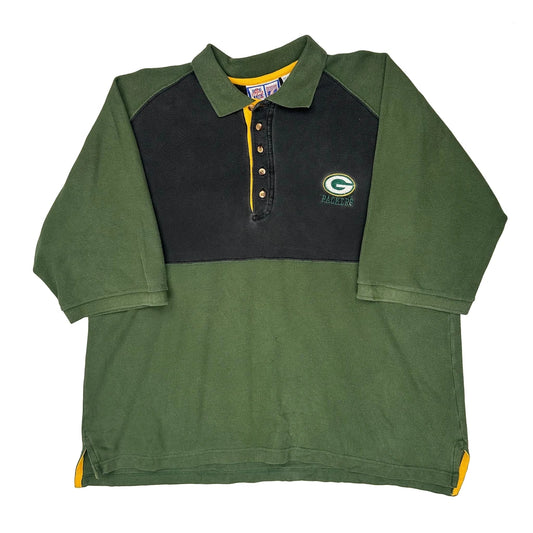 Green Bay Packers Logo Athletics Nfl Polo Shirt - XL Green Cotton