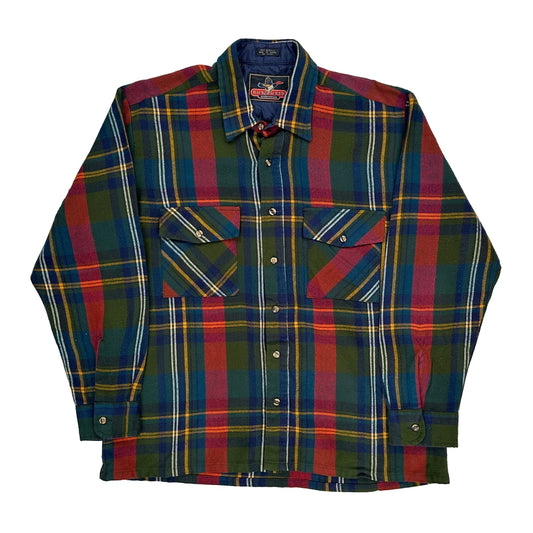 Backpacker Checked Flannel Shirt - Large Multicoloured Cotton
