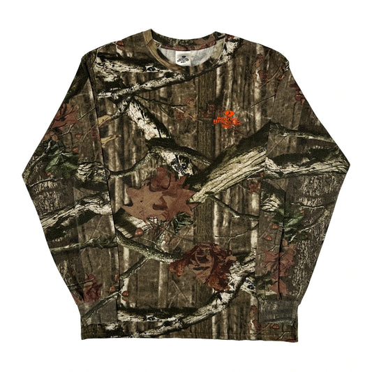 Vintage Mossy Oak Camo Long Sleeve T-Shirt - Medium Camo Cotton