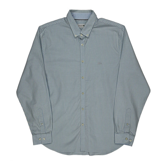Vintage Lacoste Slim Fit Shirt - XL Blue Cotton