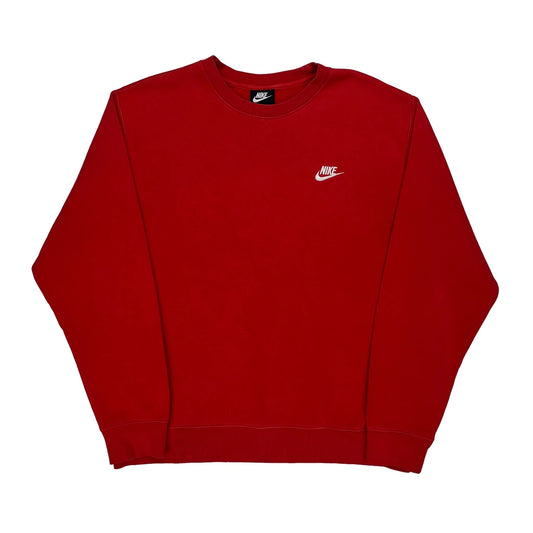 Nike Sweatshirt - Large Red Cotton