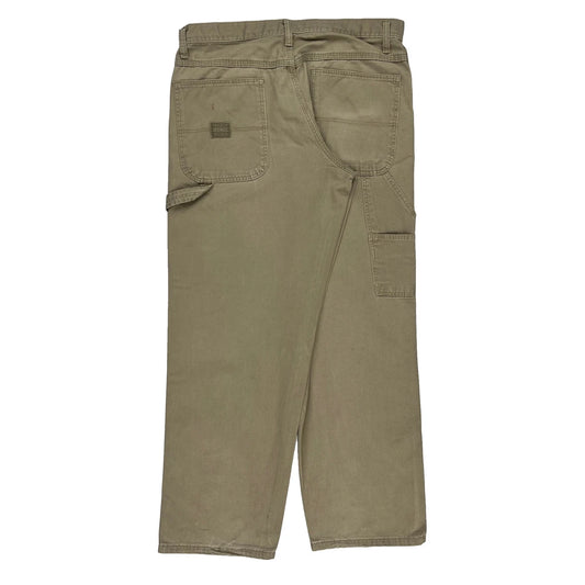 Wrangler Carpenter Trousers - 34W 30L Beige Cotton