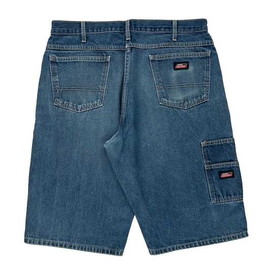 Dickies Denim Shorts - 36W 15L Blue Cotton
