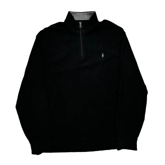 Polo By Ralph Lauren 1/4 Zip - 2XL Black Cotton