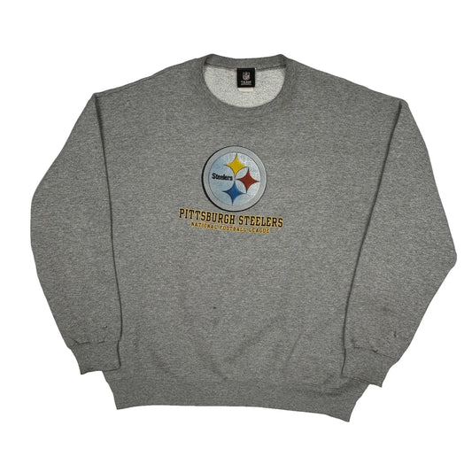 Pittsburgh Steelers Nfl Football Sweatshirt - XL Grey Cotton Blend