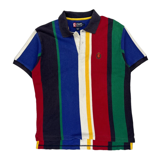 Chaps Ralph Lauren Striped Polo Shirt - Large Multicoloured Cotton