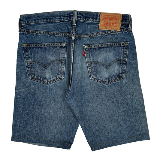Levis Denim Shorts - 34W 10L Blue Denim