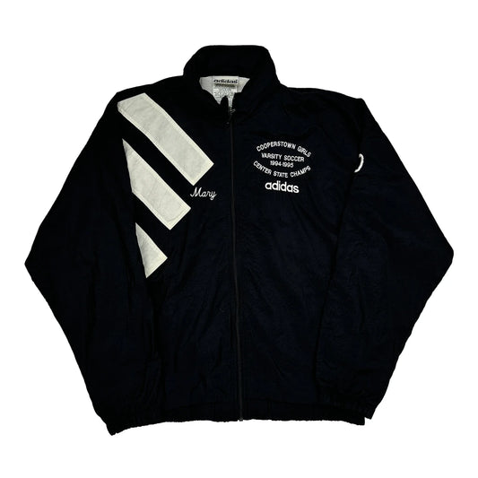 Cooperstown Girls Varsity Soccer Adidas Track Jacket - Medium Black Cotton
