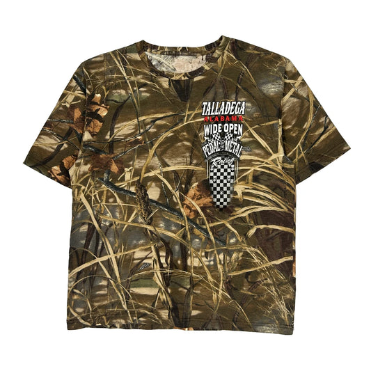 Talladega Unbranded Camo T-Shirt - Large Camo Cotton