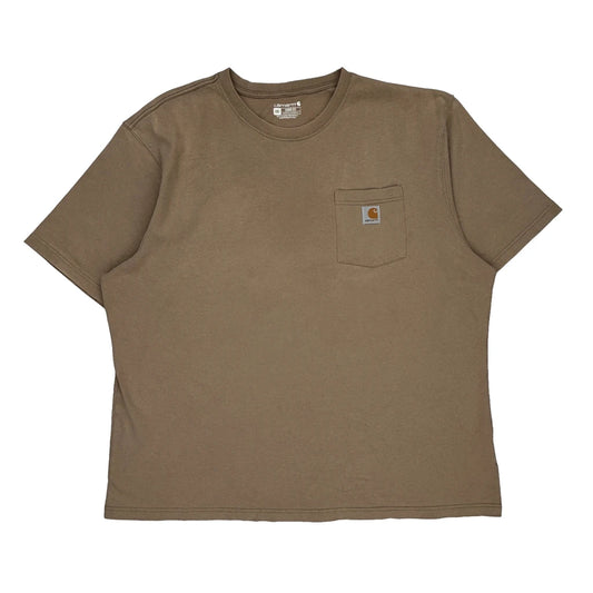 Loose Fit Carhartt T-Shirt - 2XL Brown Cotton