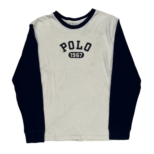 Age 14-16 Polo By Ralph Lauren Long Sleeve T-Shirt - Large Navy Cotton
