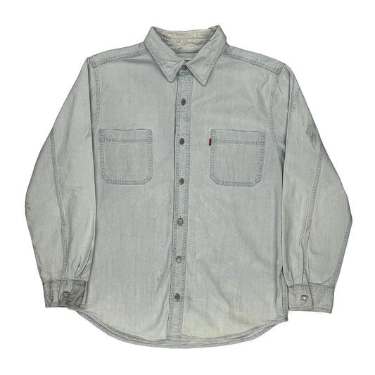 Levis Denim Shirt - Large Light Wash Denim