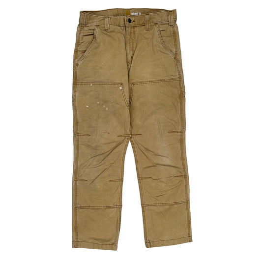 Carhartt Double Knee Carpenter Trousers - 31W 30L Brown Cotton