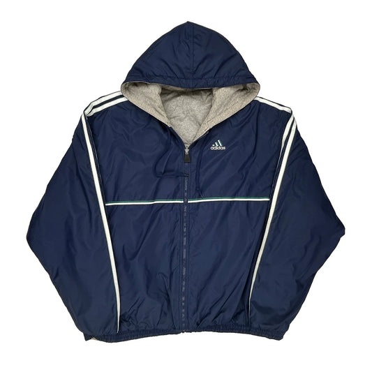 Adidas Windbreaker - 2XL Navy Cotton