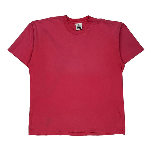 Made In USA Single Stitch Lee T-Shirt - XL Red Cotton