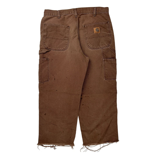 Carhartt Carpenter Trousers - 35W 25L Brown Cotton