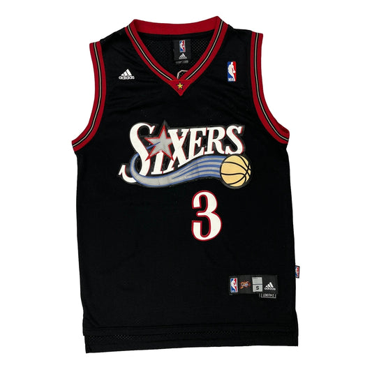 Philadelphia 76Ers Adidas Nba Jersey - Small Black Polyester