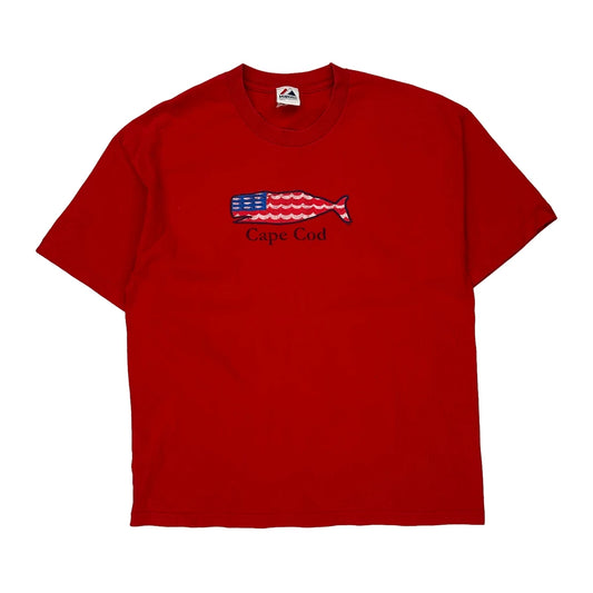 Cape Cod Majestic Graphic T-Shirt - XL Red Cotton