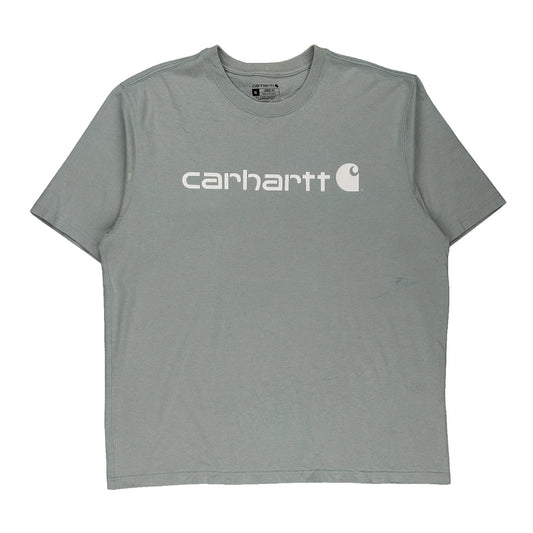 Carhartt Spellout T-Shirt - XL Grey Cotton Blend