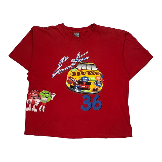 Made In USA M&M'S Racing Team M&M Graphic T-Shirt - 2XL Red Cotton