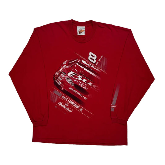 Dale Earnhardt Jr. Winners Circle Nascar Long Sleeve T-Shirt - XL Red Cotton
