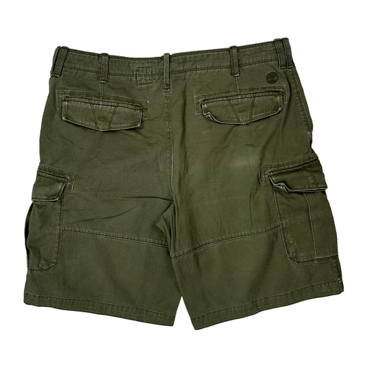 Vintage Timberland Cargo Shorts - 36W 10L Green Cotton