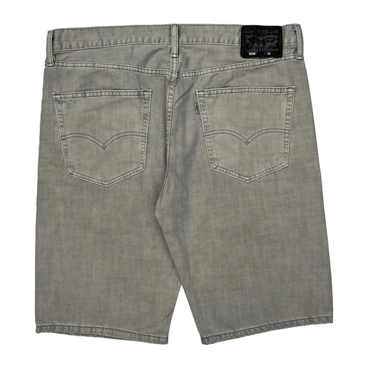 Levis Denim Shorts - 38W 11L Grey Cotton