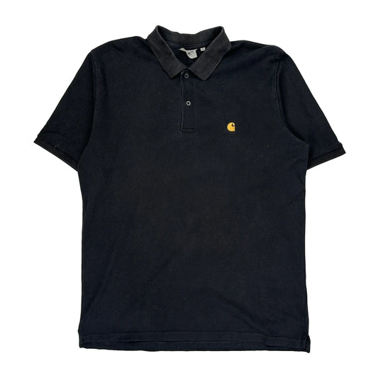 Carhartt Polo Shirt - Large Black Cotton