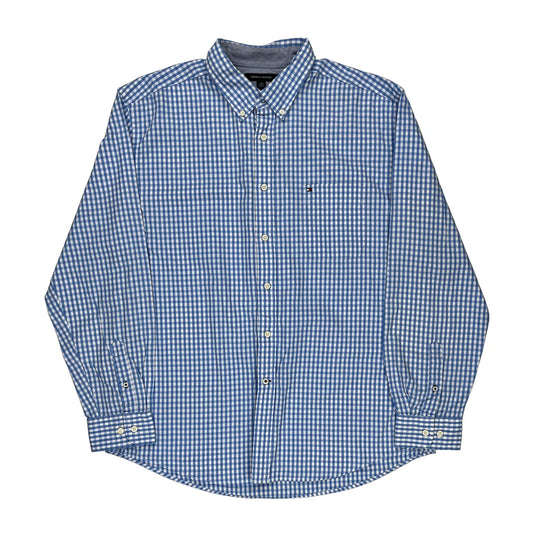 Tommy Hilfiger Checked Shirt - XL Blue Cotton