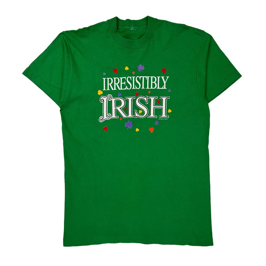 Unbranded Single Stitch T-Shirt - Large Green Cotton