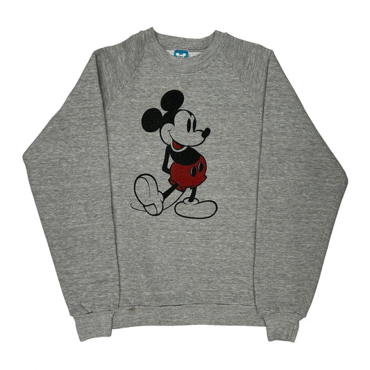 Made In Usa Mickey Mouse Disney Cartoon Sweatshirt - XL Grey Polyester Blend