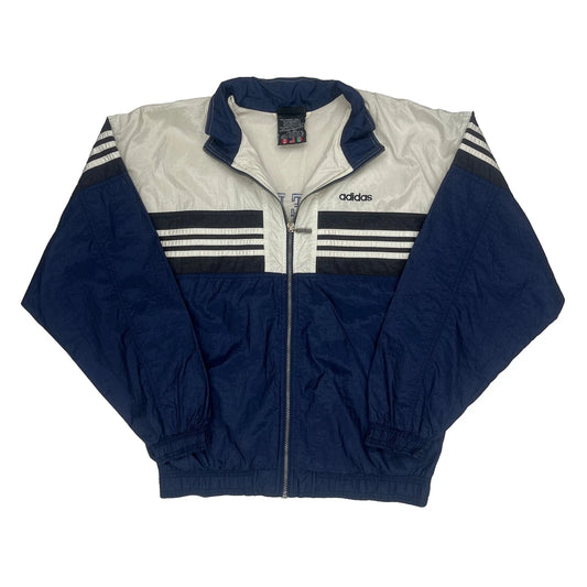 Vintage Notre Dame Cross Country Adidas College Track Jacket - Medium Blue Nylon