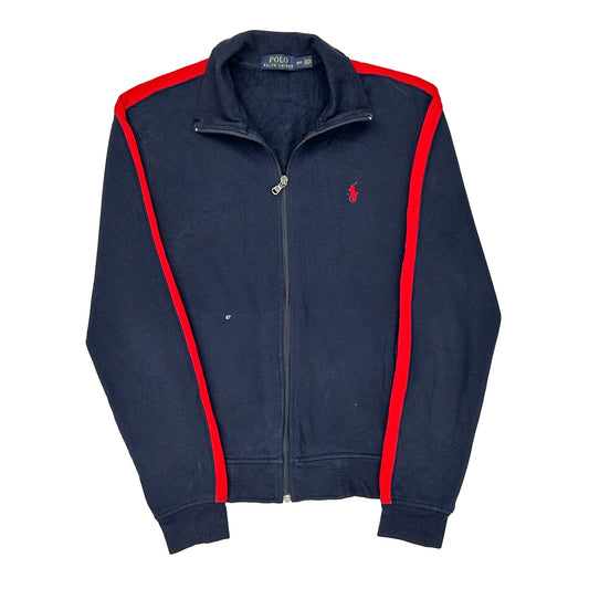 Polo By Ralph Lauren Zip Up - Small Navy Cotton Blend