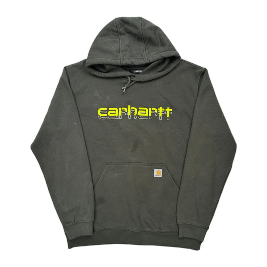 Carhartt Spellout Hoodie - Large Black Cotton